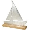 Mondex ŁÓDKA NA PODSTAWIE 25X6X27CM SREBRNA