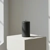 Mondex OPAL MET MAT Vidutinio dydžio cilindrinė parafino žvakė 7x7x14cm juoda