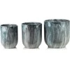 Mondex Since 1986 NEVA MARBLE 3 keraminių užvalkalų rinkinys 28x28x29/23,5x23,5x26,5/19x19x24,5cm