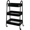 Storage Solutions Mobilus Metalinis Lentynas 3 Lygiai Juodas 44x31,5x78,5 cm