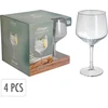 Mondex Rinkinys 4 KIELISZKÓW DO GINU Z TONIKIEM 610 ML