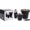 Excellent Houseware Plieninis kokteilių gaminimo rinkinys 4 vnt. juodas