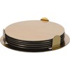 Excellent Houseware Padėkliukai puodeliams plieninė su stovu auksinė 10 cm 6 vnt.