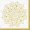 Mondex Serwetki 33x33 Złota mandala 20szt