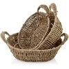 Affek Design AMPARO 3 KREPŠIŲ RINKINYS Ovalus30x23x9/27x20x8/24x17x7cm žolė