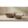 Affek Design AMPARO 3 KREPŠIŲ RINKINYS Ovalus30x23x9/27x20x8/24x17x7cm žolė