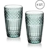 Mondex Since 1986 ELLA Žalias Komplet 4 szklanek 370ml370ml 8x6x12 cm