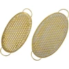 Mondex Since 1986 HEXAGONE GLOW 2 dekoratyvinių ovalių padėklų rinkinys 51x30x3/45x24x3 cm