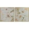 Mondex Since 1986 INGA 2 paveikslų rinkinys 60x60cm baltos gėlės