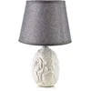 Mondex Since 1986 LETI Pilkas Lampa stołowa 11x20x31,5cm tłoczony kwiat