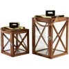 Mondex Since 1986 LEVI GOLD Komplet 2 latarni 20,5x20,5x36cm/17x17x26cm auksinė dach, sznur