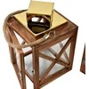 Mondex Since 1986 LEVI GOLD Komplet 2 latarni 20,5x20,5x36cm/17x17x26cm auksinė dach, sznur