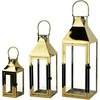 Mondex Since 1986 LEVI GOLD Komplet 3 latarni 18x18x53/14x14x41/10x10x25cm