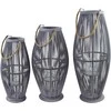 Mondex Since 1986 LUCIE Lampion 24x24x52cm/74cm fioletow-pilka