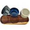 Mondex Since 1986 MODERN KITCHEN Deska su 3 miskami 8,5x8,5x4cm(28x9,5x1,2cm) 110ml