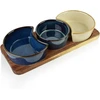 Mondex Since 1986 MODERN KITCHEN Deska su 3 miskami 8,5x42x/11x9,5x3,5cm(26,5x11x1,2cm)2x150ml 120ml