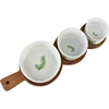 Mondex Since 1986 MODERN KITCHEN Deska su 3 miskami 11x3,5 8,5x4 7x7,3cm (35x12x1,2cm) rozmaryn
