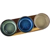 Mondex Since 1986 MODERN KITCHEN Deska su 3 miskami 8,5x8,5x4cm(28x9,5x1,2cm) 110ml