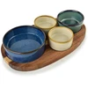 Mondex Since 1986 MODERN KITCHEN Deska su 4 miskami 11x3,58,5x42x/7x3,3cm (28x16x1,2cm) 160ml/120ml/80ml