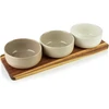 Mondex Since 1986 MODERN KITCHEN Deska su 3 miskami 10x10x4,5cm(32x11x1,2cm) 210ml