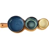 Mondex Since 1986 MODERN KITCHEN Deska su 3 miskami 11x3,5 8,5x47x3,3cm(35x12x1,2cm) 160ml/120ml/80ml
