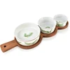 Mondex Since 1986 MODERN KITCHEN Deska su 3 miskami 11x3,5 8,5x4 7x7,3cm (35x12x1,2cm) rozmaryn