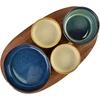Mondex Since 1986 MODERN KITCHEN Deska su 4 miskami 11x3,58,5x42x/7x3,3cm (28x16x1,2cm) 160ml/120ml/80ml