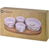 Mondex Since 1986 MODERN KITCHEN Deska su 4 miskami 11x3,58,5x4 2x/7x3,3cm (28x16x1,2cm) rozmaryn 160ml/120ml/2x80ml