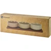 Mondex Since 1986 MODERN KITCHEN Deska su 3 miskami 10x10x4,5cm(32x11x1,2cm) 210ml