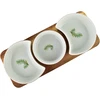 Mondex Since 1986 MODERN KITCHEN Deska su 3 miskami 8,5x42x/11x9,5x3,5cm(26,5x11x1,2cm) 2x150ml+1x120ml rozmaryn
