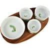 Mondex Since 1986 MODERN KITCHEN Deska su 4 miskami 11x3,58,5x4 2x/7x3,3cm (28x16x1,2cm) rozmaryn 160ml/120ml/2x80ml