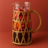 Mondex Since 1986 Mondex MODERNUS VIRTUVĖS stiklinis ąsotis 1,1 l 10 x 8 x 19,5 cm bohemiško stiliaus pinti
