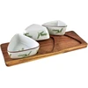 Mondex Since 1986 MODERNI VIRTUVĖS lenta su 3 trikampiais dubenėliais 9,5x4 cm (28x9,5x1,5 cm) rozmarinas 100 ml