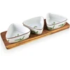 Mondex Since 1986 MODERNI VIRTUVĖS lenta su 3 trikampiais dubenėliais 9,5x4 cm (28x9,5x1,5 cm) rozmarinas 100 ml