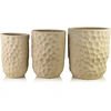 Mondex Since 1986 NEVA BEIGE Komplet 3 osłonek ceramicznych 39x39x46cm 31,5x31,5x42,5cm 25,5x25,5x39cm