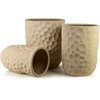 Mondex Since 1986 NEVA BEIGE Komplet 3 osłonek ceramicznych 39x39x46cm 31,5x31,5x42,5cm 25,5x25,5x39cm