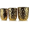 Mondex Since 1986 NEVA GOLD 3 keraminių užvalkalų rinkinys 39x39x46cm 31.5x31.5x42.5cm 25.5x25.5x39cm