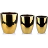 Mondex Since 1986 NEVA GOLD Komplet 3 osłonek ceramicznych 39x39x42cm 32x32x38,5cm 26x26x35cm