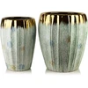 Mondex Since 1986 NEVA Komplet 2 osłonek ceramicznych 41x41x46cm 30x30x42,5cm pastelinis auksinė