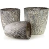 Mondex Since 1986 NEVA Komplet 3 osłonek ceramicznych 39x39x42cm 32x32x38,5cm 26x26x35cm
