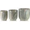 Mondex Since 1986 NEVA MARBLE 3 keraminių užvalkalų rinkinys 28x28x29/23,5x23,5x26,5/19x19x24,5cm