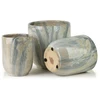 Mondex Since 1986 NEVA MARBLE 3 keraminių užvalkalų rinkinys 28x28x29/23,5x23,5x26,5/19x19x24,5cm