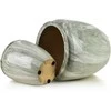 Affek Design Mondex Since 1986 NEVA MARBLE 2 keraminių užvalkalų rinkinys 30,5x30,5x30,5/20,5x20,5x23 cm