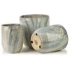 Mondex Since 1986 NEVA MARBLE 3 keraminių užvalkalų rinkinys 28x28x29/23,5x23,5x26,5/19x19x24,5cm