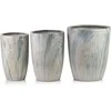 Mondex Since 1986 NEVA MARBLE 3 keraminių užvalkalų rinkinys 37x37x47/30x30x43/24x24x40cm