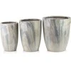 Lumarko Mondex Since 1986 NEVA MARBLE 3 keraminių užvalkalų rinkinys 37x37x45,5/30,5x30,5x42,5/24x24x40 cm