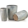 Mondex Since 1986 NEVA MARBLE 3 keraminių užvalkalų rinkinys 37x37x47/30x30x43/24x24x40cm