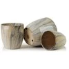 Mondex Since 1986 NEVA MARBLE 3 keraminių užvalkalų rinkinys 30,5x30,5x30,5/26x26x27/20,5x20,5x23 cm