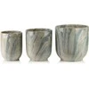 Mondex Since 1986 NEVA MARBLE 3 keraminių užvalkalų rinkinys 28x28x29/23,5x23,5x26,5/19x19x24,5cm
