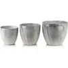 Lumarko Mondex Since 1986 NEVA MARBLE 3 keraminių užvalkalų rinkinys 25x25x21/20,5x20,5x18/16x16x15 cm